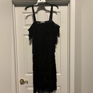 Women’s XL Black Fringe Dress